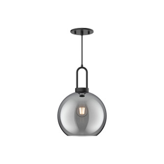 Soji One Light Pendant in Matte Black/Smoked Solid Glass (452|PD601710MBSM)