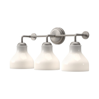 Westlake Three Light Bathroom Fixtures in Brushed Nickel/Glossy Opal Glass|Glossy Opal Glass/Matte Black (452|VL540322BNGO)