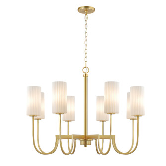 Town and Country Eight Light Chandelier in Satin Brass (16|32008SWSBR)