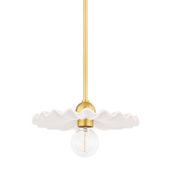 Tinsley One Light Pendant in Aged Brass (428|H499701-AGB/CCR)