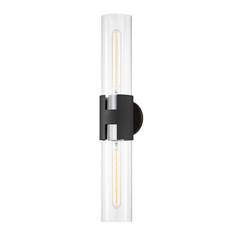 Amado Two Light Wall Sconce in Polished Nickel (67|B3232-PN/TBK)