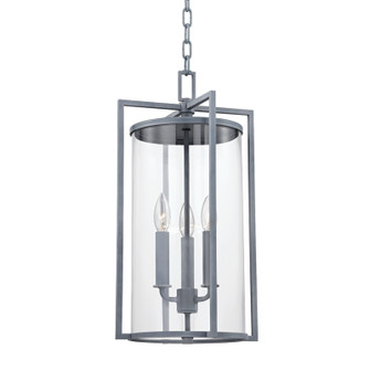 Percy Three Light Outdoor Lantern in Weathered Zinc (67|F1146-WZN)