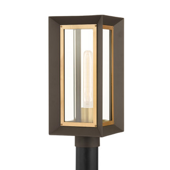 Lowry One Light Outdoor Post Mount in Textured Bronze/Patina Brass (67|P4055-TBZ/PBR)