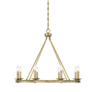 Middleton Eight Light Chandelier in Warm Brass (51|1-308-8-322)