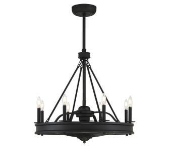 Lyon Eight Light Fan D'lier in Matte Black (51|39-FD-124-89)