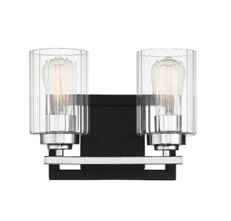 Redmond Two Light Bath Bar in Matte Black with Polished Chrome Accents (51|8-2154-2-67)