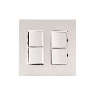 Dual Duplex,Plate And Box in White (40|EFDWPW)