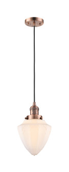 Franklin Restoration One Light Mini Pendant in Antique Copper (405|201C-AC-G661-7)