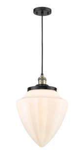 Franklin Restoration One Light Mini Pendant in Black Antique Brass (405|201C-BAB-G661-12)