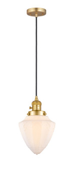Franklin Restoration One Light Mini Pendant in Satin Gold (405|201CSW-SG-G661-7)