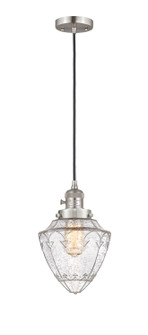 Franklin Restoration LED Mini Pendant in Brushed Satin Nickel (405|201CSW-SN-G664-7-LED)