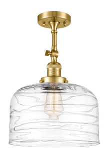 Franklin Restoration One Light Semi-Flush Mount in Satin Gold (405|201F-SG-G713-L)