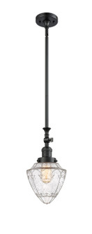 Franklin Restoration One Light Mini Pendant in Matte Black (405|206-BK-G664-7)