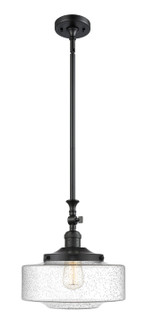 Franklin Restoration One Light Mini Pendant in Matte Black (405|206-BK-G694-12)