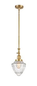 Franklin Restoration One Light Mini Pendant in Satin Gold (405|206-SG-G664-7) Franklin Restoration One Light Mini Pendant in Satin Gold (405|206-SG-G664-7)