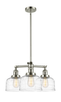 Franklin Restoration Three Light Chandelier in Polished Nickel (405|207-PN-G713)