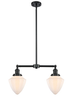 Franklin Restoration Two Light Island Pendant in Oil Rubbed Bronze (405|209-OB-G661-7)
