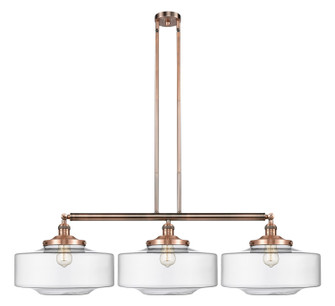 Franklin Restoration Three Light Island Pendant in Antique Copper (405|213-AC-G692-16)