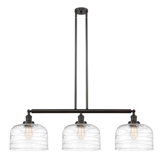 Franklin Restoration Three Light Island Pendant in Oil Rubbed Bronze (405|213-OB-G713-L)