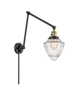 Franklin Restoration One Light Swing Arm Lamp in Black Antique Brass (405|238-BAB-G664-7)