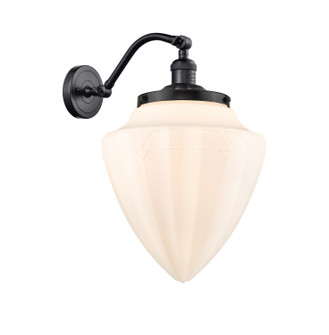 Franklin Restoration One Light Wall Sconce in Matte Black (405|515-1W-BK-G661-12)