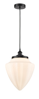 Edison One Light Mini Pendant in Matte Black (405|616-1PH-BK-G661-12)