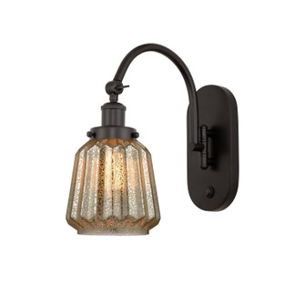 Franklin Restoration One Light Wall Sconce in Oil Rubbed Bronze (405|918-1W-OB-G146)