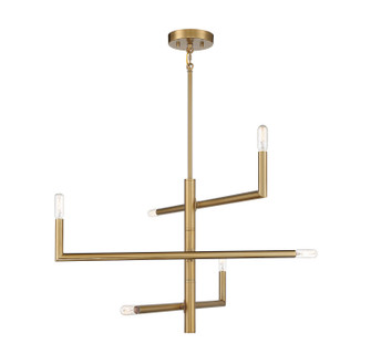 Cristofer Six Light Chandelier in Warm Brass (51|1-1623-6-322)