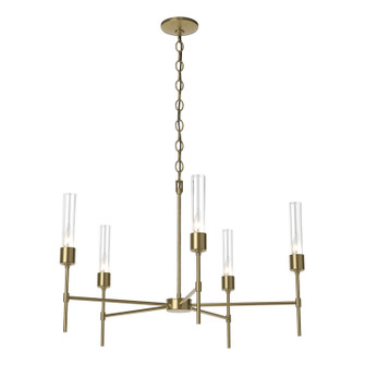 Vela Five Light Chandelier in Modern Brass (39|105045-SKT-86-ZM0611)