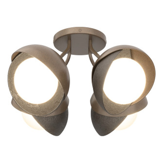 Brooklyn Four Light Semi-Flush Mount in Bronze (39|121376-SKT-05-14-GG0711)