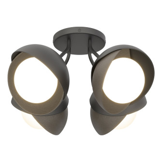 Brooklyn Brooklyn 4-Light Double Shade Semi-Flush in Black (39|121376-SKT-10-07-GG0711)