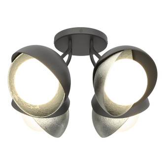 Brooklyn Brooklyn 4-Light Double Shade Semi-Flush in Black (39|121376-SKT-10-85-GG0711)