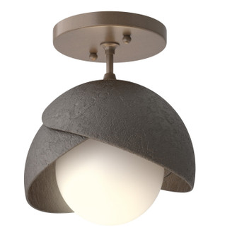Brooklyn Brooklyn 1-Light Double Shade Semi-Flush in Bronze (39|121377-SKT-05-14-GG0711)
