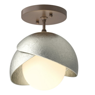 Brooklyn Brooklyn 1-Light Double Shade Semi-Flush in Bronze (39|121377-SKT-05-85-GG0711)