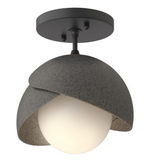 Brooklyn Brooklyn 1-Light Double Shade Semi-Flush in Black (39|121377-SKT-10-20-GG0711)