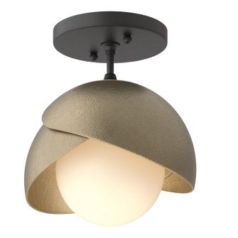 Brooklyn Brooklyn 1-Light Double Shade Semi-Flush in Black (39|121377-SKT-10-84-GG0711)