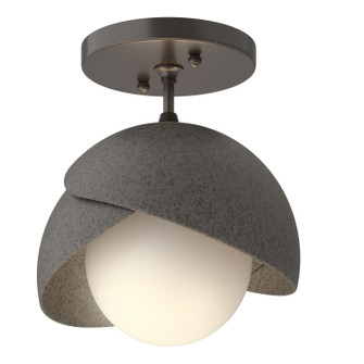 Brooklyn Brooklyn 1-Light Double Shade Semi-Flush in Oil Rubbed Bronze (39|121377-SKT-14-20-GG0711)