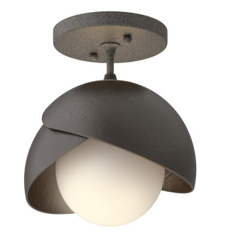 Brooklyn Brooklyn 1-Light Double Shade Semi-Flush in Natural Iron (39|121377-SKT-20-14-GG0711)