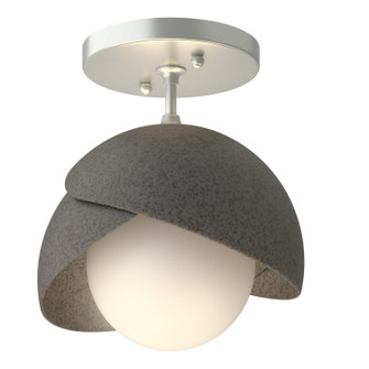 Brooklyn Brooklyn 1-Light Double Shade Semi-Flush in Vintage Platinum (39|121377-SKT-82-20-GG0711)