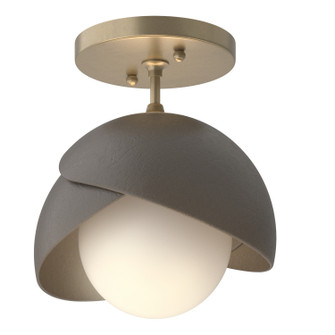 Brooklyn Brooklyn 1-Light Double Shade Semi-Flush in Soft Gold (39|121377-SKT-84-07-GG0711)