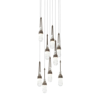 Link Link 9-Light Blown Glass Pendant in Bronze (39|131100-SKT-LONG-05-YJ0434)
