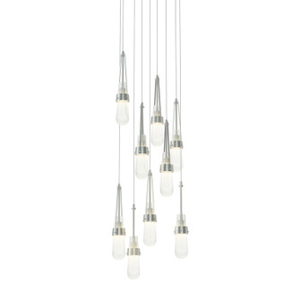 Link Link 9-Light Blown Glass Pendant in Vintage Platinum (39|131100-SKT-LONG-82-YG0434)