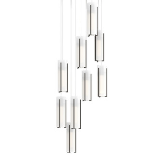 Exos Glass Exos Glass 9-Light Pendant in Oil Rubbed Bronze (39|131104-SKT-LONG-14-GG0065)