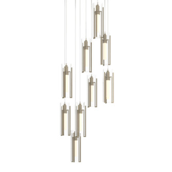 Exos Glass Exos Glass 9-Light Pendant in Soft Gold (39|131104-SKT-LONG-84-ZM0065)