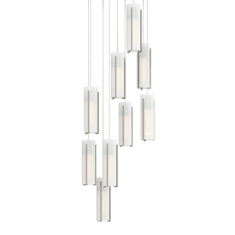 Exos Glass Exos Glass 9-Light Pendant in Sterling (39|131104-SKT-LONG-85-GG0065)