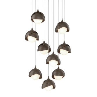 Brooklyn Brooklyn 9-Light Double Shade Pendant in Bronze (39|131105-SKT-LONG-05-05-GG0711)