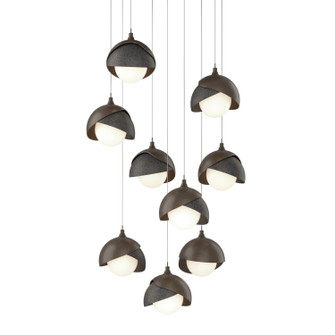 Brooklyn Brooklyn 9-Light Double Shade Pendant in Bronze (39|131105-SKT-LONG-05-20-GG0711)