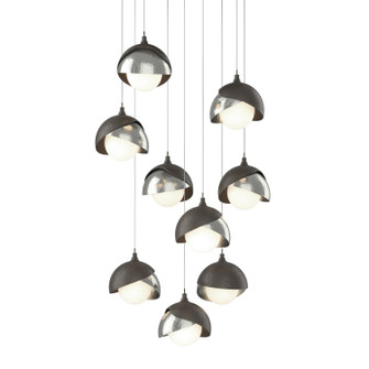 Brooklyn Brooklyn 9-Light Double Shade Pendant in Dark Smoke (39|131105-SKT-LONG-07-85-GG0711)