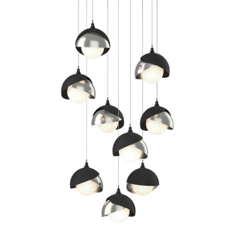 Brooklyn Brooklyn 9-Light Double Shade Pendant in Black (39|131105-SKT-LONG-10-85-GG0711)