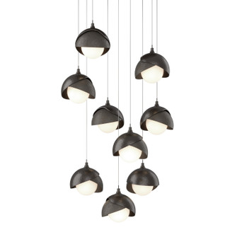 Brooklyn Brooklyn 9-Light Double Shade Pendant in Oil Rubbed Bronze (39|131105-SKT-LONG-14-07-GG0711)